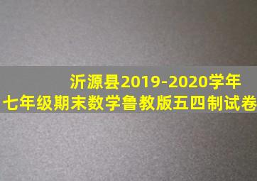 沂源县2019-2020学年七年级期末数学鲁教版五四制试卷