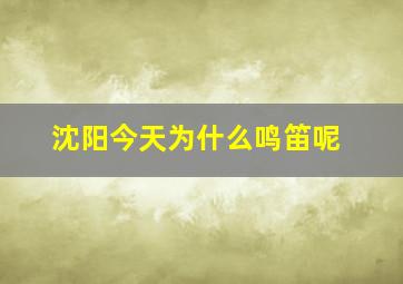 沈阳今天为什么鸣笛呢