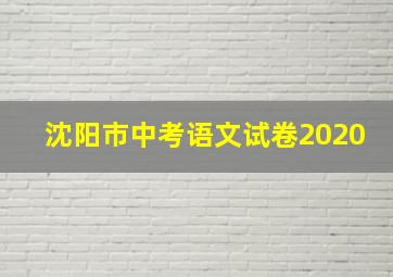 沈阳市中考语文试卷2020