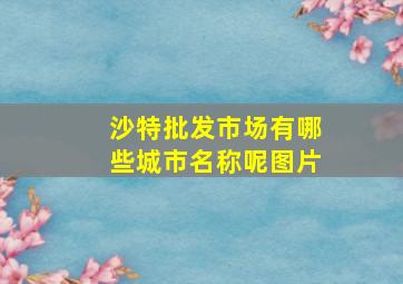 沙特批发市场有哪些城市名称呢图片