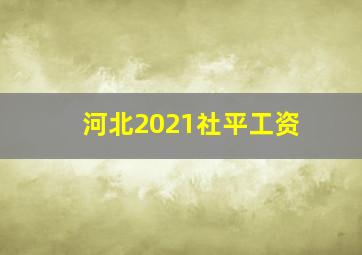 河北2021社平工资