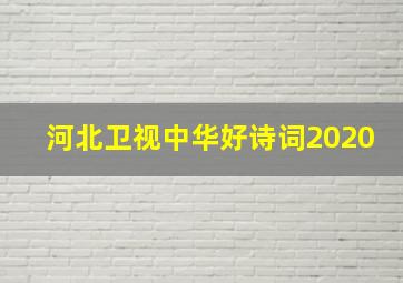 河北卫视中华好诗词2020