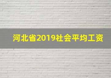 河北省2019社会平均工资