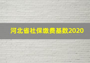 河北省社保缴费基数2020