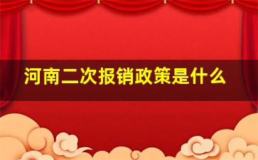 河南二次报销政策是什么