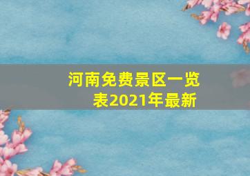 河南免费景区一览表2021年最新