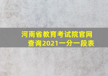 河南省教育考试院官网查询2021一分一段表