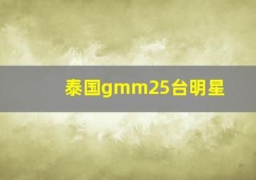 泰国gmm25台明星