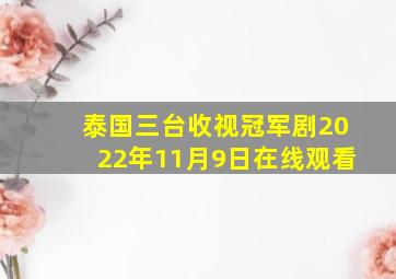 泰国三台收视冠军剧2022年11月9日在线观看