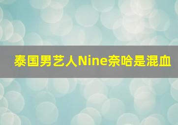 泰国男艺人Nine奈哈是混血