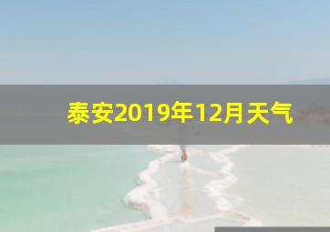 泰安2019年12月天气