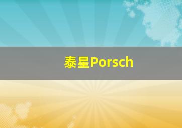 泰星Porsch