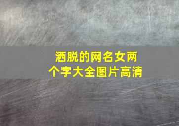 洒脱的网名女两个字大全图片高清