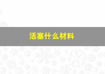 活塞什么材料