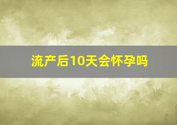 流产后10天会怀孕吗