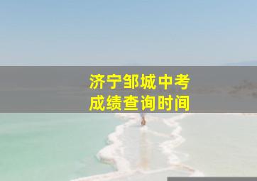 济宁邹城中考成绩查询时间