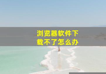 浏览器软件下载不了怎么办