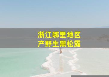 浙江哪里地区产野生黑松露