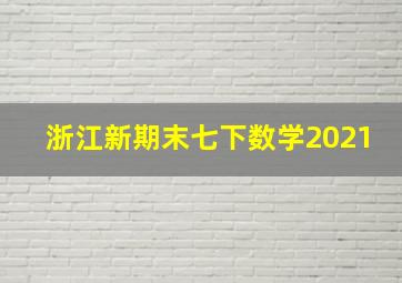 浙江新期末七下数学2021