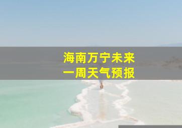 海南万宁未来一周天气预报