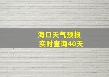 海口天气预报实时查询40天