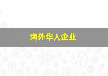 海外华人企业