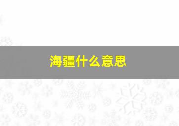 海疆什么意思