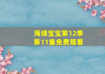 海绵宝宝第12季第11集免费观看