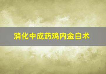 消化中成药鸡内金白术