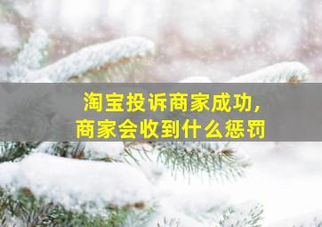 淘宝投诉商家成功,商家会收到什么惩罚