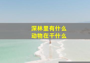 深林里有什么动物在干什么