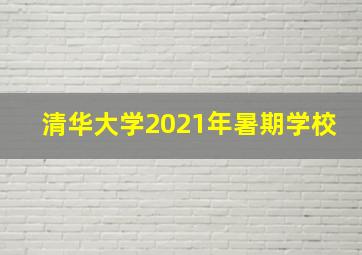 清华大学2021年暑期学校