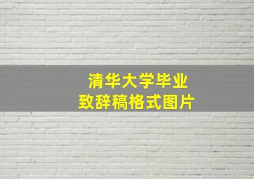 清华大学毕业致辞稿格式图片