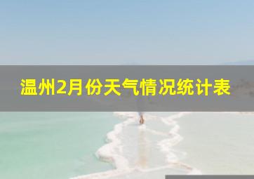 温州2月份天气情况统计表