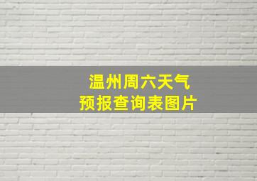 温州周六天气预报查询表图片