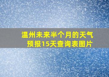 温州未来半个月的天气预报15天查询表图片