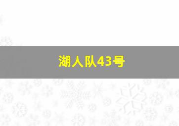 湖人队43号