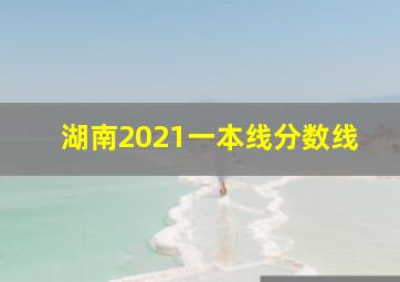 湖南2021一本线分数线