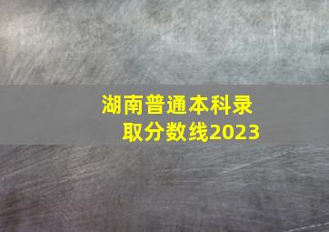 湖南普通本科录取分数线2023