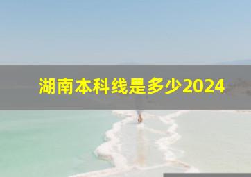 湖南本科线是多少2024