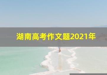 湖南高考作文题2021年