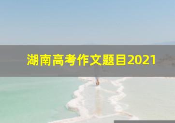 湖南高考作文题目2021