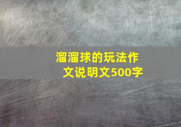 溜溜球的玩法作文说明文500字