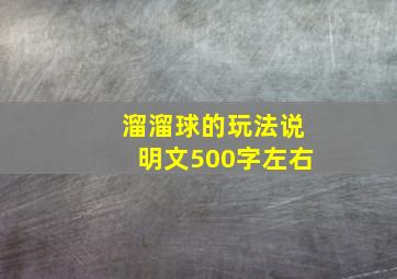 溜溜球的玩法说明文500字左右