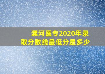 漯河医专2020年录取分数线最低分是多少