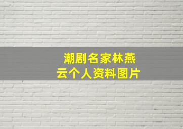 潮剧名家林燕云个人资料图片