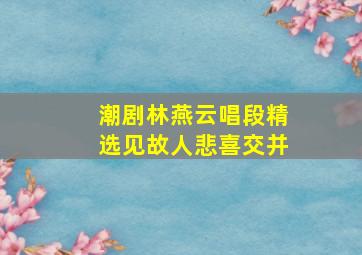 潮剧林燕云唱段精选见故人悲喜交并