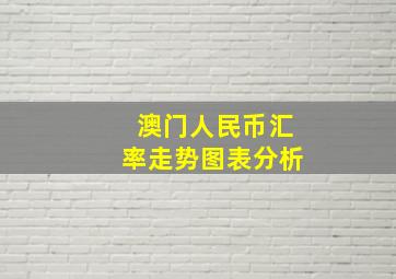 澳门人民币汇率走势图表分析