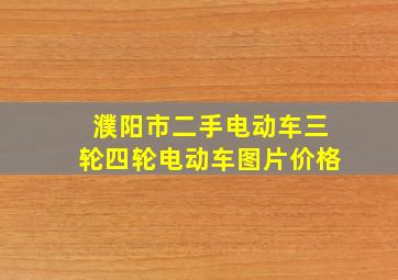 濮阳市二手电动车三轮四轮电动车图片价格