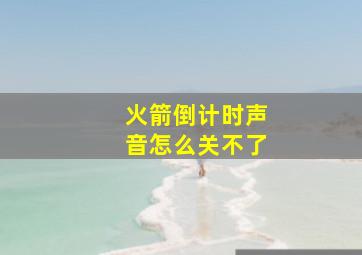 火箭倒计时声音怎么关不了